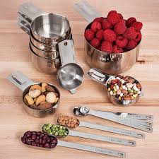 Stainless Steel Measuring Cups and Spoons Set -15pcs w/ 2 ...