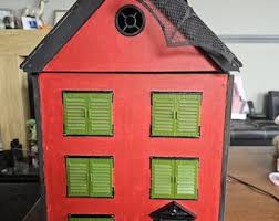 Gothic Art Dolls House Hand Painted With Furniture 1/16 Th ...