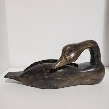 Wooden Duck Decor Piece Hand-painted - Etsy