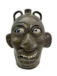 Nathaniel Hewell Pottery Face Jug