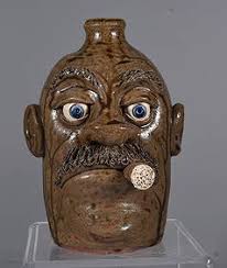 Lynn Thurman Walton Pottery Face Jug 9"