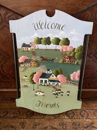 Welcome Friends~Hand Painted Wood Sign ~ by Carrie Ramirez ...