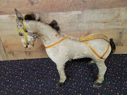 Antique 1850s Victorian Era Leather Horse Figure, 16" tall ...