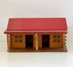 Vintage Wood Log Cabin - Etsy