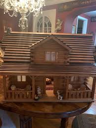 LOG CABIN DOLLHOUSE, 36"L X 31"H, ONE OF A KIND CRAFTSMANSHIP, BEAUTIFUL!!!! | eBay