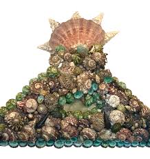 Antique Shell Mirror | Chairish