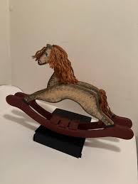 Vintage Wooden Rocking Horse