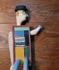 Rare Found Art Sculpture by William Skrips Fishing Boy or Swordsman Puzzle Body | eBay