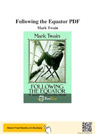 Following the Equator