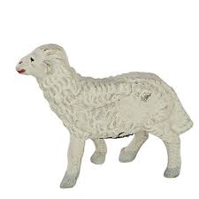 Vintage Chalkware Plaster Sheep Figurine Made In Italy ...