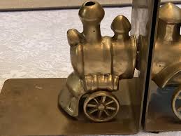 TARIFFS INCLUDED Brass Locomotive Train Engine Bookends ...