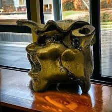 Antique Figural Brass Inkwell Devil Imp Mythical Ink Dip ...