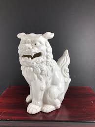 Foo Dogs, Beautiful Pair White Porcelain Foodogs - Etsy