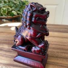 Hand Crafted Chinese Red Resin Dragon Statue | Mercari