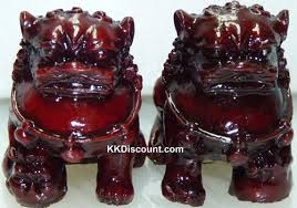 Small Guardian Lions Foo Dogs Figure - K. K. Discount Store