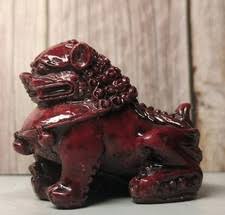 Red Resin Primary Antique Chinese Foo Dog Statues & Figurines for sale | eBay
