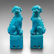 1940s Pair of Vintage Art Deco Dog Statues | Chairish