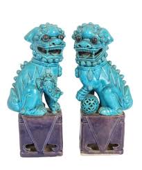 Sold at Auction: Pair of 19th C. Chinese Turquoise Foo Dogs