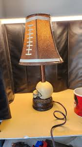 Football helmet table lamp with shade Boys Room Decor | eBay
