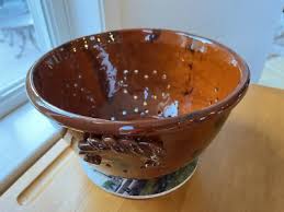 Lester Breininger Redware Pottery 1972 Colander | eBay