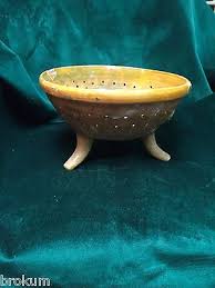 RARE! Early Terra Cotta Pottery Footed Sieve ~ Antique and ...