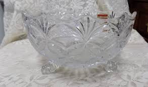 VINTAGE CRYSTAL BOWL~HOFBAUER~BRILLIANT CRYSTAL~FOOTED~8 ...