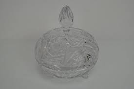 Art Cut Glass Jar, Bohemia Crystal, 1960s For Sale at ...