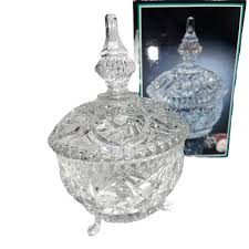 Full 10” Tall Lead crystal (24%) Covered candy dish In ...