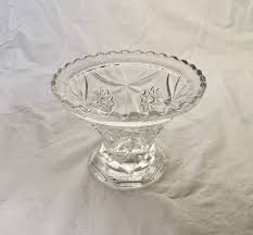 Vintage Pressed Glass Tapered Bowl - Etsy