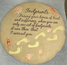 Wall Plaque Footprints In The Sand Stepping Stones 9.625 in ...