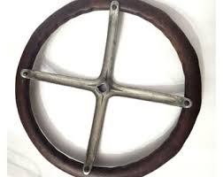 ANTIQUE WOODEN STEERING Wheel 17" Automobile Collectible Car ...
