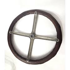 ANTIQUE WOODEN STEERING Wheel 17" Automobile Collectible Car ...