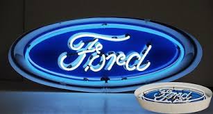 Ford Oval Neon Sign - Genuine Parts - Dealership - Mustang - Trucks - OLP | eBay