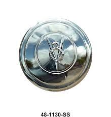 Ford Part 48-1130-SS. Stainless Hub Cap - 35 Pass/pickup