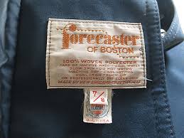 VTG 70's Forecaster of Boston Womens Sz 7/8 Polyester Steel Blue Trench Coat EUC | eBay