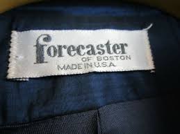 Vtg Forecaster Of Boston Trench Coat Womens Sz 9/10 Long Rain Jacket Navy Sheen | eBay