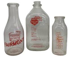 3 Assorted Vintage Clear Milk Bottles~lamers Dairy ...