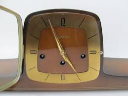 Vintage NOS MCM Mid Century Modern Forestville Mantel Clock ...