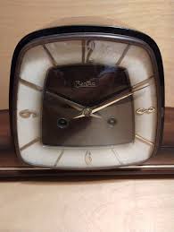Vintage Mid Century Zentra Mantel Clock FHS Germany for ...