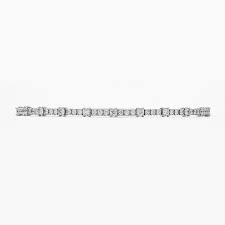 1.00 Total Carat Weight Round Brilliant Cut Diamond Halfway Bangle Bracelet (White Gold) — Shreve, Crump & Low