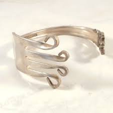Bent Fork Cuff Bracelet Made by Reed & Barton - Sterling ...