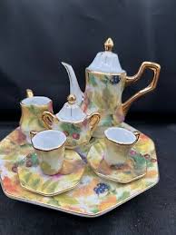 Formalities by Baum Bros Mini Tea Set Fruit Design & Gold ...