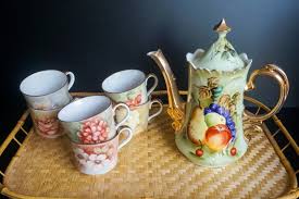Lefton Teapot With 6 Seltmann Weiden Porcelain Cups - Etsy