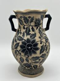 Double Handle Pottery Floral Vase 9.5” | eBay