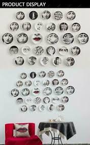 Milan Lady Face Ceramic Plates Nordic Creative Wall Hanging ...