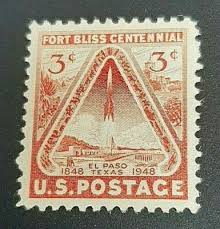 Scott #976- 3 Cent Stamp Fort Bliss Centennial, El Paso Texas- MLH 1948 | eBay