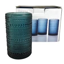 Fortessa Jupiter CORNFLOWER BLUE 13oz Cocktail Glass Barware ...