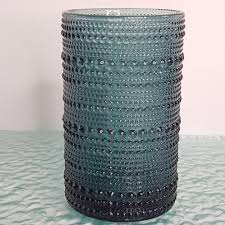 12oz Green Blue Highball Glasses, Set of 4, Thick Beaded ...