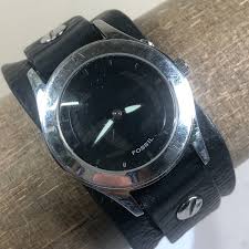 Fossil Big Tic Women JR-8162 Animated Leather Bund Strap ...