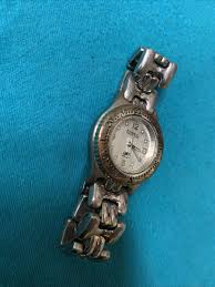 Ladies Fossil “Blue” Analog Watch With Silver Face And Date AM 3186 | eBay